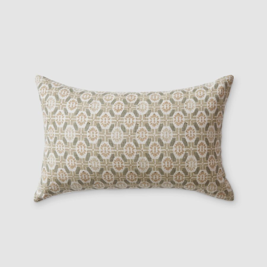 Classic Block Print Lumbar Pillow