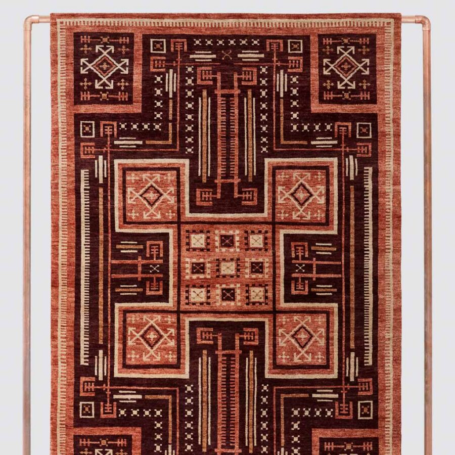 Modern Textured Hand-Knotted Area Rug