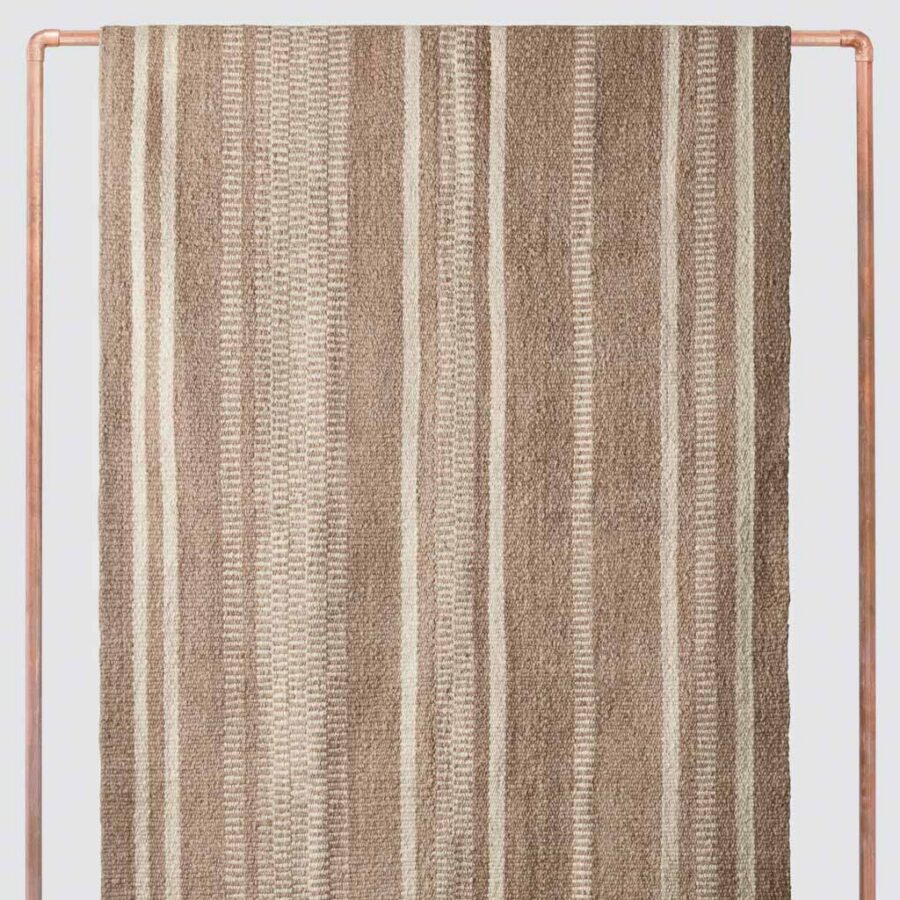 Layered Handwoven Wool Area Rug