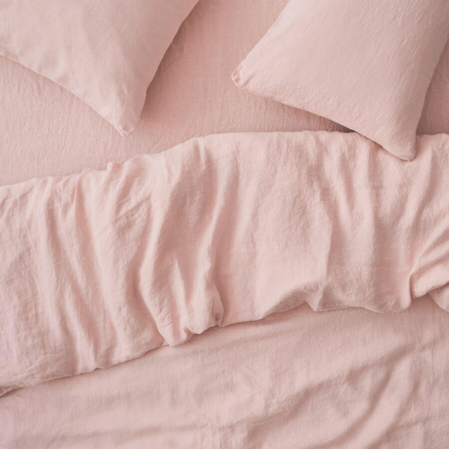 Rose Floral Linen Blend Duvet Cover