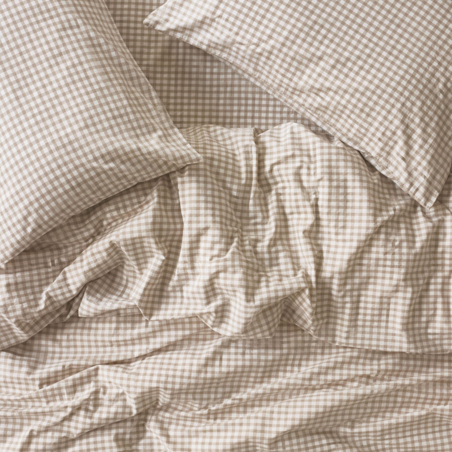 Gingham Cotton Duvet Cover Collection Style 2