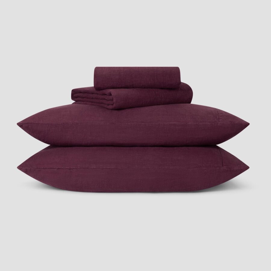Linen Blend Bedding Set Collection