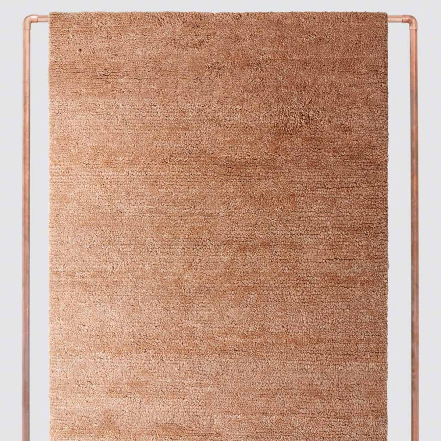 Artisan Hand-Knotted Area Rug in Rose