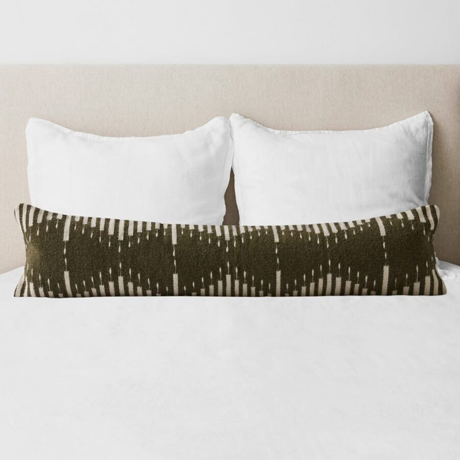 Refined Geometric Woven Lumbar Pillow