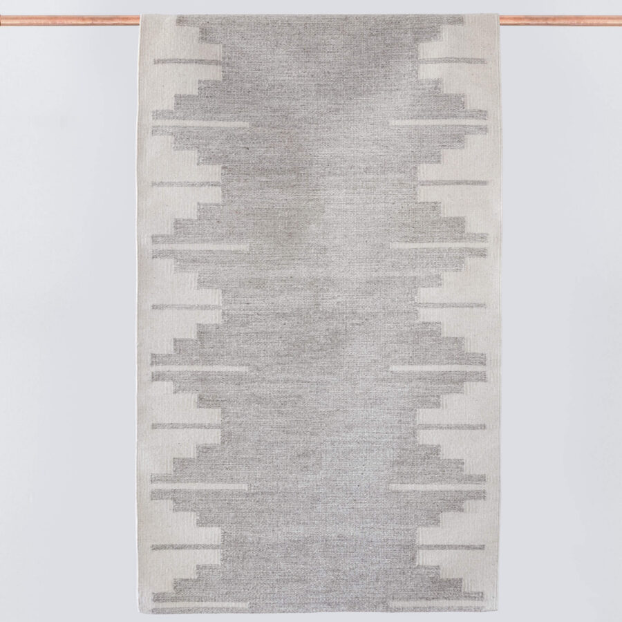 Balanced Handwoven Accent Rug in Grey
